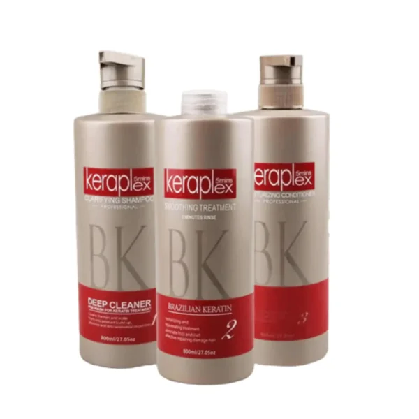 BK Keraplex Clarifying Shampoo, Smoothing Treatment, and Moisturizing Conditioner
