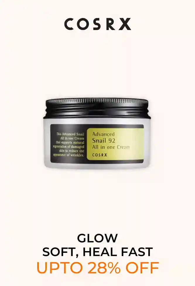 White jar of COSRX Advanced Snail 92 All-in-One Cream 100g. Upto 28% off