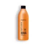 Front view of the large green bottle of Matrix Opti Care Smooth Straight Shampoo