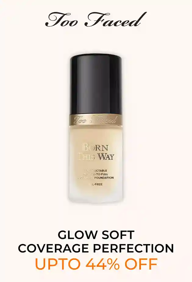 Too Faced Born This Way Foundation 30ml bottle and packaging. Upto 44% off