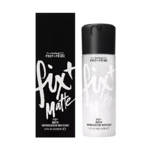 Black spray bottle of MAC Prep + Prime Fix+ Mattifying Setting Spray 100ml
