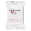 Complete packaging of O3+ Bridal Facial Kit showing the 6-step small jars